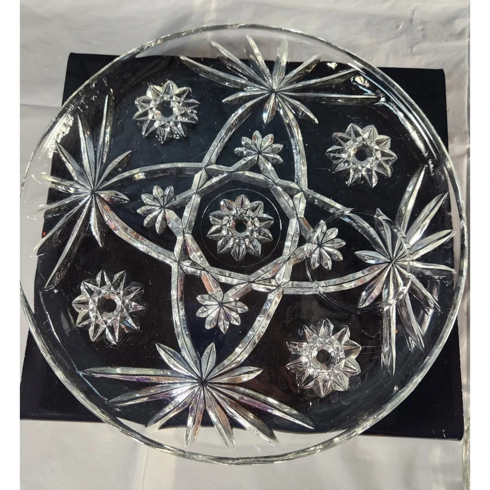 Vintage Set of 4 Anchor Hocking EAPC Party Dinner Bridal Plates‎ Snack Trays